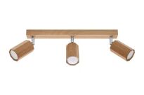 Lampa sufitowa ZEKE 2 285.1030 Sollux Lighting listwa drewniana 3x GU10 - 2