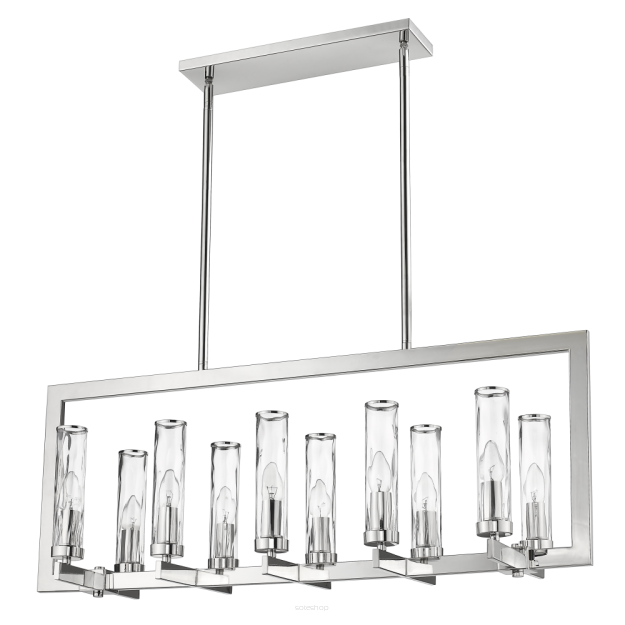 Lampa wisząca Oxford - P10069NI COSMO Light szkło imitujące FALE wykonana w stylu nowojorskim połączonym z klasycznym  