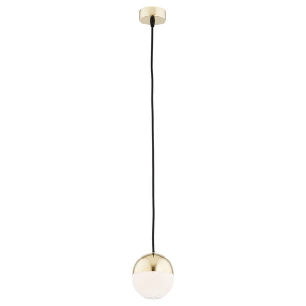 Lampa wisząca LIVIA 4031 Argon Kula o średnicy 12 cm mosiądz-biały