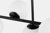 Lampa wisząca FREDICA LDP 6030-7 (BK+WT) Lumina Deco czarna podstawa białe klosze - 5