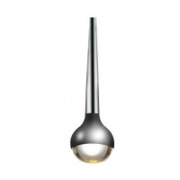 Lampa wisząca Cappi Cromo kulka pół chrom pół transparentna