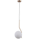 Lampa wisząca  CARIMI PND-3300-1-HBR Italux  PONADCZASOWY BIAŁY KLOSZ E27  KORPUS W KOLORZE MOSIĄDZU - 2