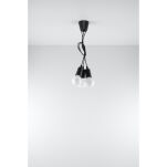 LAMPA WISZĄCA DIEGO 3 CZARNA SOLLUX  NOWOCZESNY stal  SL.0573 metalowa lampa SOLLUX LIGHTING  - 4