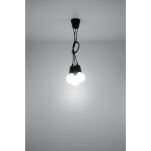 LAMPA WISZĄCA DIEGO 3 CZARNA SOLLUX  NOWOCZESNY stal  SL.0573 metalowa lampa SOLLUX LIGHTING  - 6