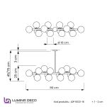 Lampa wisząca PETRICA LDP 6033-16 (CHR) Lumina Deco nowoczesna CHROM - 4
