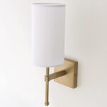 LAMPA ŚCIENNA Kinkiet Denver - W01963WH AU ELEGANCKI ZE ZŁOTYM KORPUSEM I TRADYCYJNYM BIAŁYM ABAŻUREM COSMO LIGHT  - 3