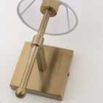 LAMPA ŚCIENNA Kinkiet Denver - W01963WH AU ELEGANCKI ZE ZŁOTYM KORPUSEM I TRADYCYJNYM BIAŁYM ABAŻUREM COSMO LIGHT  - 4
