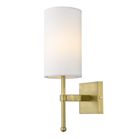 LAMPA ŚCIENNA Kinkiet Denver - W01963WH AU ELEGANCKI ZE ZŁOTYM KORPUSEM I TRADYCYJNYM BIAŁYM ABAŻUREM COSMO LIGHT 