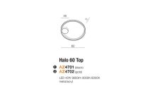 Plafon kinkiet HALO 60 AZ4701 Azzardo okrąg w kolorze czarnym LED - 2