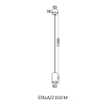 Lampa wisząca STALA/Z 010 M ELKIM  Nowoczesna tuba w 3 kolorach wysokość 11 cm GU10  - 4