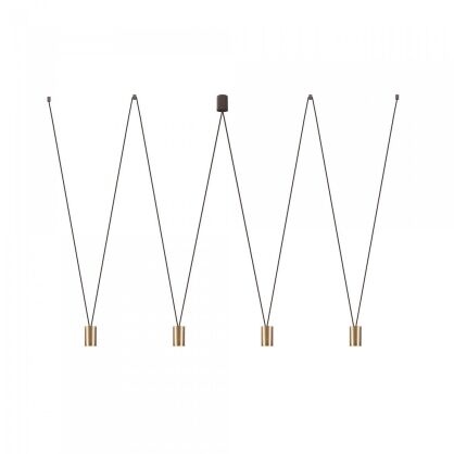 Lampa wisząca More Tone 4xGU10 czarno/mosiężna 7610
