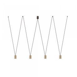 Lampa wisząca More Tone 4xGU10 czarno/mosiężna 7610