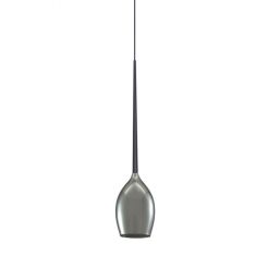 Lampa wisząca Izza 1 AZ2936 smoky szklany klosz dymione szkło