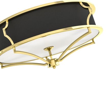Plafon Stesso PL Gold / Nero L Orlicki Design elegancki czarno-złoty