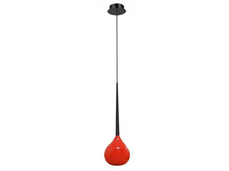 Lampa wisząca Aga 1 azzardo AZ1063 nowoczesny opływowy kształt czerwona