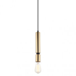 Lampa wisząca TORLA PEN-5041-1-BKBR Italux  Mosiężna minimalistyczna 