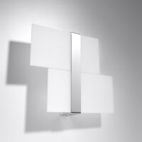 Lampa Ścienna Szklana Płaska Kinkiet MASSIMO Chrom SL.0187 Nowoczesna