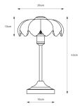 Lampa stołowa Kurage 1L E27 109179 Markslojd antyczny mosiądz/biała 43cm, klosz  Ø26cm - 2