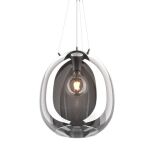 LAMPA WISZĄCA LAMPA WEWNĘTRZNA MOON PENDANTP 19066B-D38  ZUMA LINE E27  SZKŁO  Transparentny czarny - 2