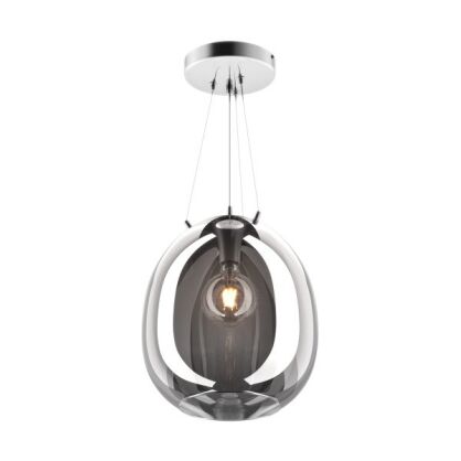 LAMPA WISZĄCA LAMPA WEWNĘTRZNA MOON PENDANTP 19066B-D38  ZUMA LINE E27  SZKŁO  Transparentny czarny