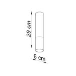 Lampa sufitowa LOOPEZ SL.0945 Sollux czarny/ miedź złota tuba GU10 - 2