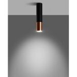 Lampa sufitowa LOOPEZ SL.0945 Sollux czarny/ miedź złota tuba GU10 - 3