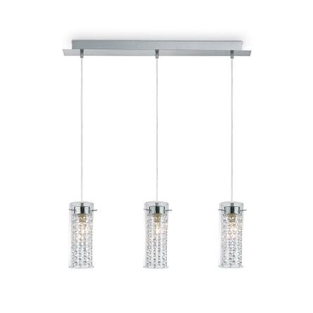 Lampa wisząca Iguazu SP3 052366 NOWOCZESNY IP20  METAL dekoracyjna oprawa w kolorze chrom Ideal Lux LAMPA WEWNĘTRZNA  