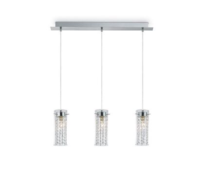 Lampa wisząca Iguazu SP3 052366 NOWOCZESNY IP20  METAL dekoracyjna oprawa w kolorze chrom Ideal Lux LAMPA WEWNĘTRZNA  