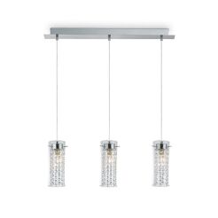 Lampa wisząca Iguazu SP3 052366 NOWOCZESNY IP20  METAL dekoracyjna oprawa w kolorze chrom Ideal Lux LAMPA WEWNĘTRZNA  