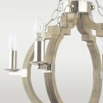 ZWIS PORTLAND Połączenie drewna i metalu żródła światłą w kształcie świeczek COSMO LIGHT P04254NI WD - 3