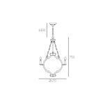 ZWIS PORTLAND Połączenie drewna i metalu żródła światłą w kształcie świeczek COSMO LIGHT P04254NI WD - 6