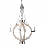 ZWIS PORTLAND Połączenie drewna i metalu żródła światłą w kształcie świeczek COSMO LIGHT P04254NI WD