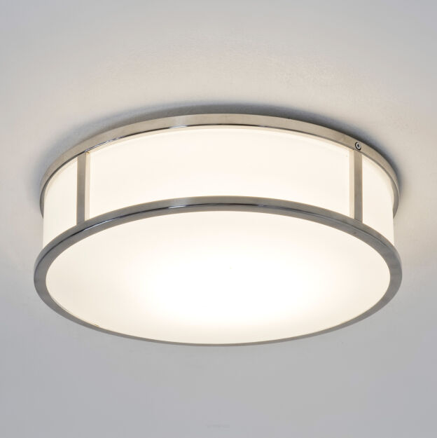 Lampa sufitowa MASHIKO Round 300 ASTRO okrągły chromowane wykończenie białe mleczne szkło 30 cm 1121017