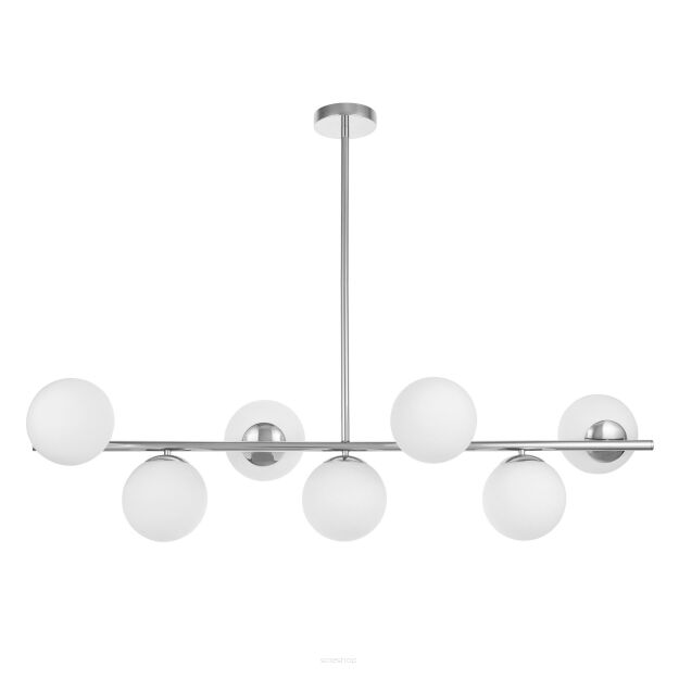 Lampa wisząca FREDICA LDP 6030-7 (CHR) Lumina Deco CHROM podstawa białe klosze