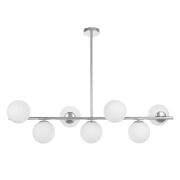 Lampa wisząca FREDICA LDP 6030-7 (CHR) Lumina Deco CHROM podstawa białe klosze