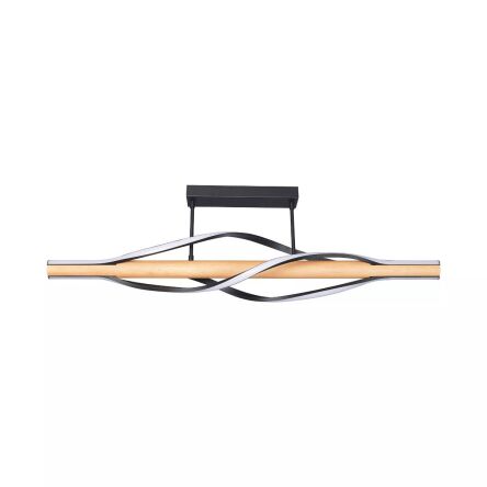 C230857003 BAEZ LAMPA SUFITOWA CZARNA+DREWNO/BLACK+WOOD ZUMALINE