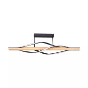 C230857003 BAEZ LAMPA SUFITOWA CZARNA+DREWNO/BLACK+WOOD ZUMALINE