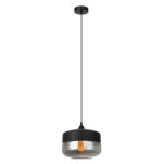 Lampa wisząca MOLINA MDM-2380/1 BK+SG Italux  CZARNY / CHROM / DYMIONE SZKŁO E27 ŚREDNICA 25 CM NOWOCZESNA  - 2