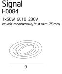 Oprawa wpuszczana SIGNAL I H0084 MAXlight Ruchoma Biała Nowoczesna Praktyczna GU10 - 2