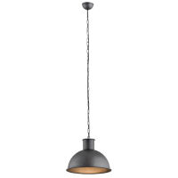 Lampa wisząca EUFRAT 3192 Argon Metalowy półokrągły klosz antracyt