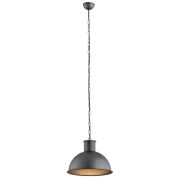 Lampa wisząca EUFRAT 3192 Argon Metalowy półokrągły klosz antracyt