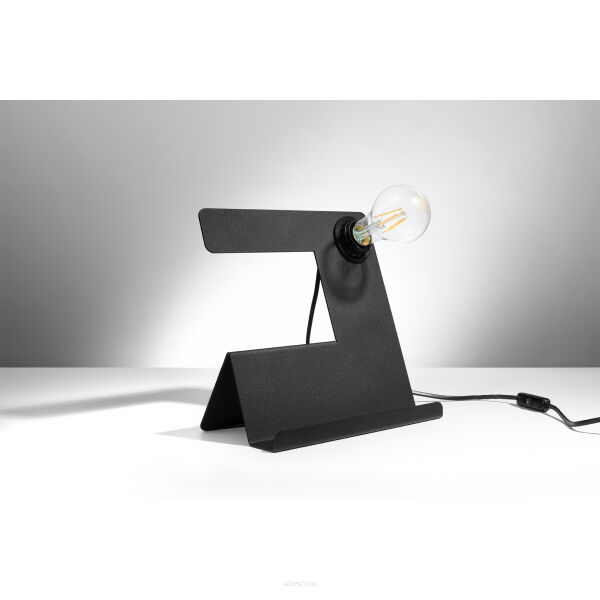 LAMPKA STOŁOWA INCLINE CZARNA LAMPKA NA BIURKO NOWOCZESNA SL.0669 SOLLUX
