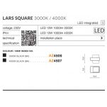 Kinkiet zewnętrzny LARS ROUND Azzardo IP44 wysokość 13.5 cm 3000k/4000k - 3