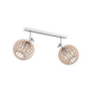 Oprawa sufitowa PORTORYKO 771 Argon Chromowana listwa + drewniane abazury