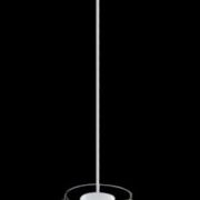 Lampa wisząca Carole MDM-1668/1B Italux   nowoczesna lampa wykończenie w kolorze chromu klosz w kształcie tuby ze szkła transparentnego  wewnatrz mleczny stożek